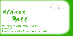 albert moll business card